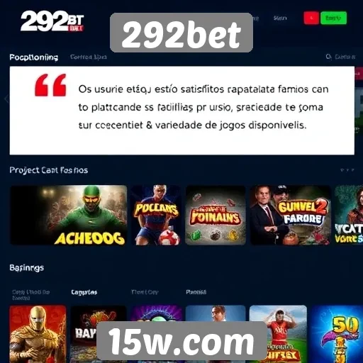 Feedback dos usuários sobre a plataforma 292bet é positivo